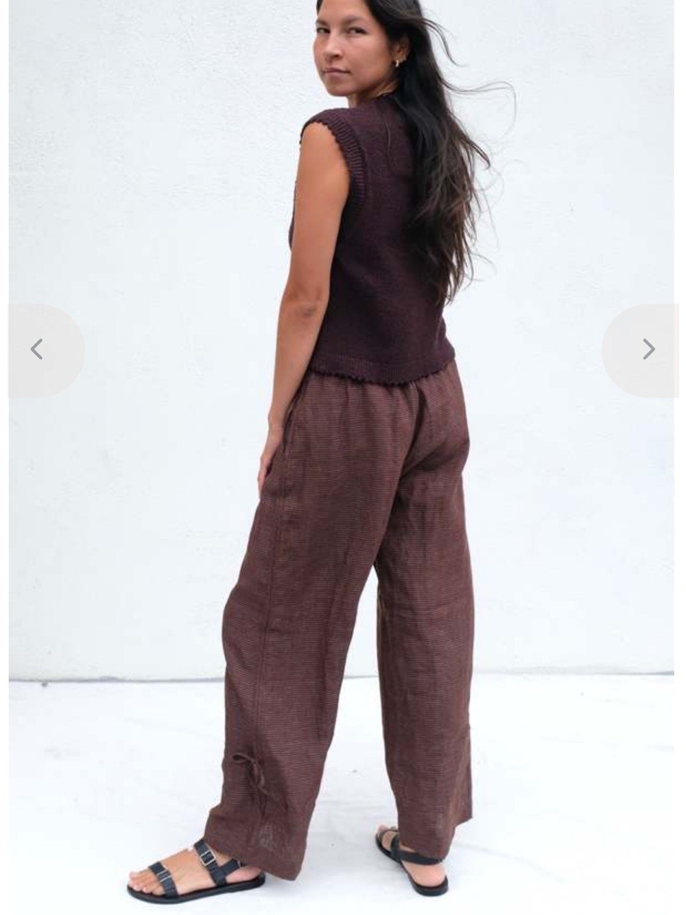 DEIJI STUDIOS - Striped Linen Pants - Picture 2 of 7